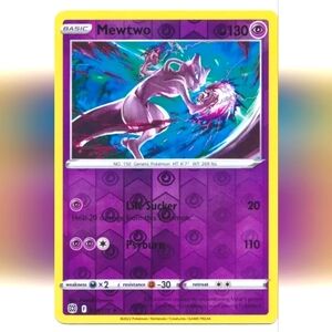 Mewtwo Pokemon Card 🔥 130 HP 🟡 056/172 Reverse Holo